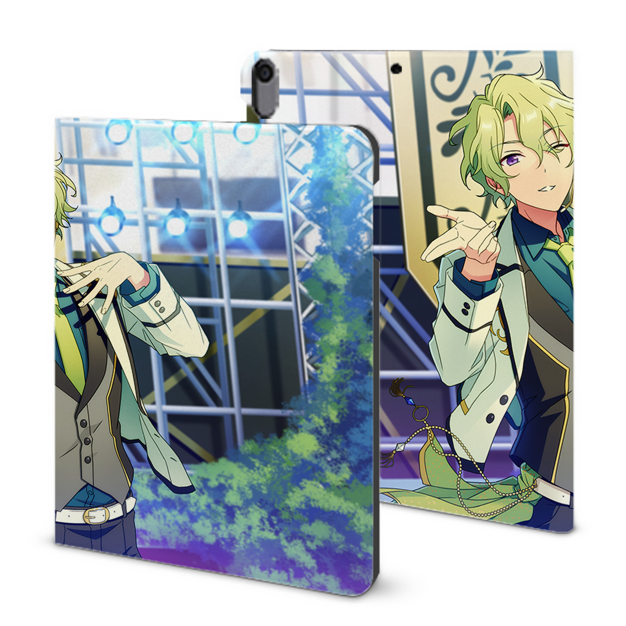 （画像用） あんさんぶるスターズ! Ensemble Stars IPad ケース ブック型 PUレザー TPU 耐衝撃 軽量 薄型 ペン収納なし 全面保護 IPad 各モデル対応